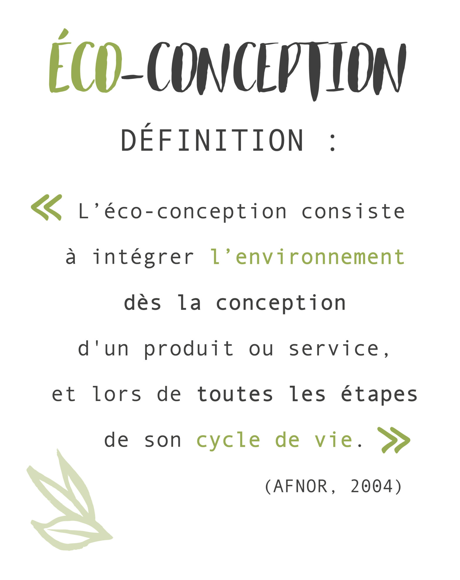 définition éco-conception