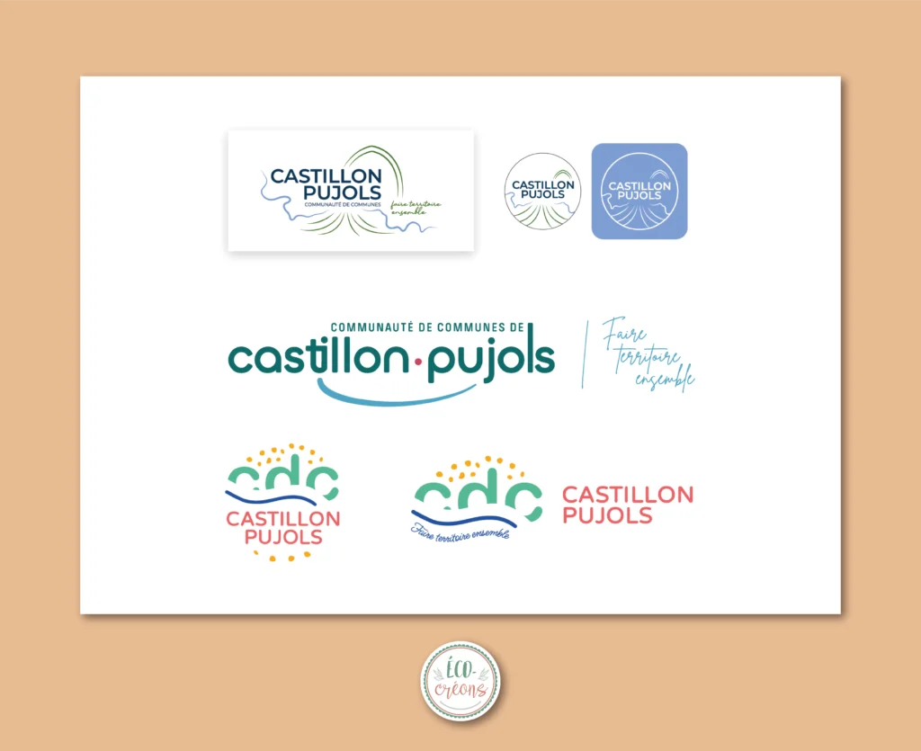 3 propositions de logo pour la nouvelle identité visuelle de Castillon Pujols