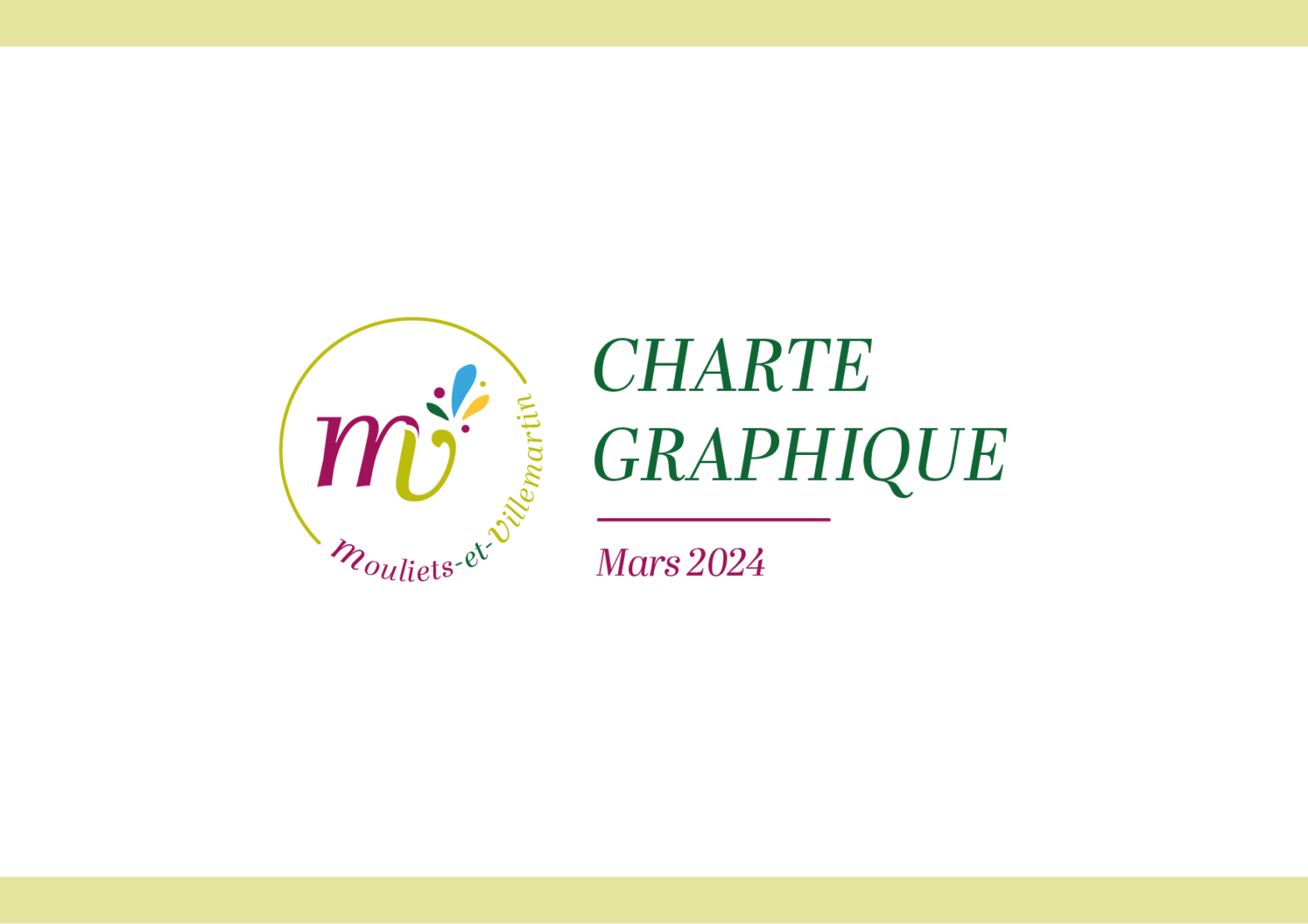 Charte graphique du logo de la nouvelle identité visuelle de la Mairie Mouliets & Villemartin par Éco-Créons